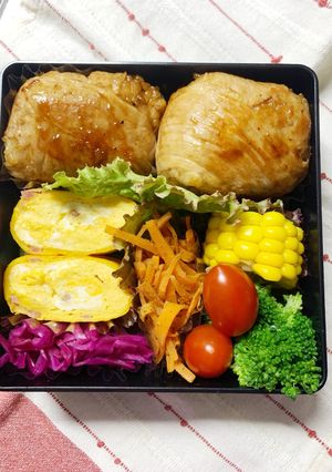 6/17ﾖｯﾁｬﾝ☆肉巻きおにぎり弁当-レシピのメイン写真