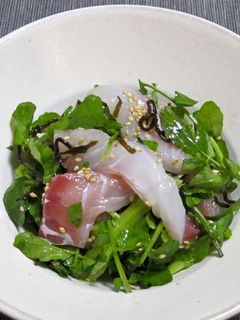 鯛とクレソンの塩昆布和え-レシピのメイン写真