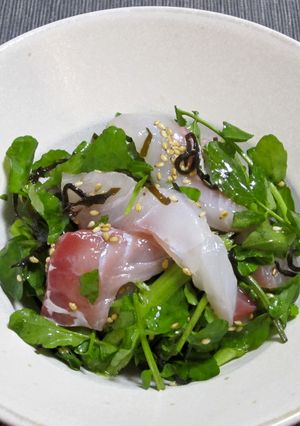 鯛とクレソンの塩昆布和え-レシピのメイン写真