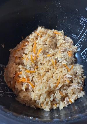 ツナとにんじんの炊き込みご飯。-レシピのメイン写真