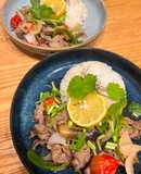 ラム肉のタイ風さっぱり甘酸っぱ炒め