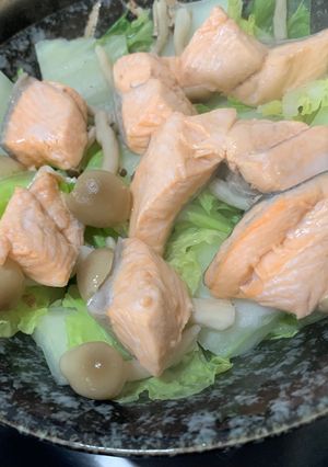 生鮭と白菜の蒸し物-レシピのメイン写真