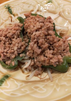 ピーマンのひき肉盛り-レシピのメイン写真