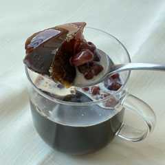 รูปของ 【10分で固まる】コーヒーあずきゼリー