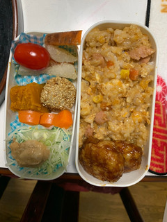 全てレンジさっぱりオイすき焼き味炒飯弁当-レシピのメイン写真