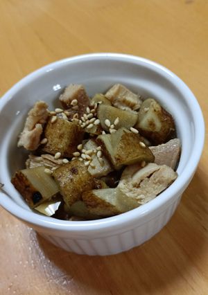 半端ごぼうの作り置き鶏むね肉生姜煮のレンチン-レシピのメイン写真