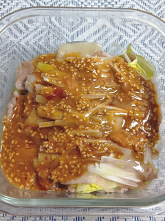 レンチン❢ 豚バラきゃべつ濃厚胡麻だれ-レシピのメイン写真
