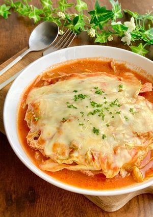レンジで完成♩簡単包まないロールキャベツ-レシピのメイン写真
