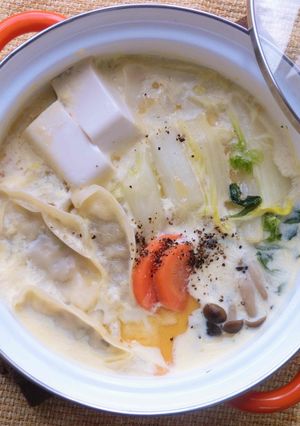 【主食・主菜・副菜】ごま塩豆乳鍋-レシピのメイン写真