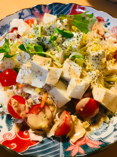 市販サラダ●ミニ豆腐&プチトマトのサラダ-レシピのメイン写真