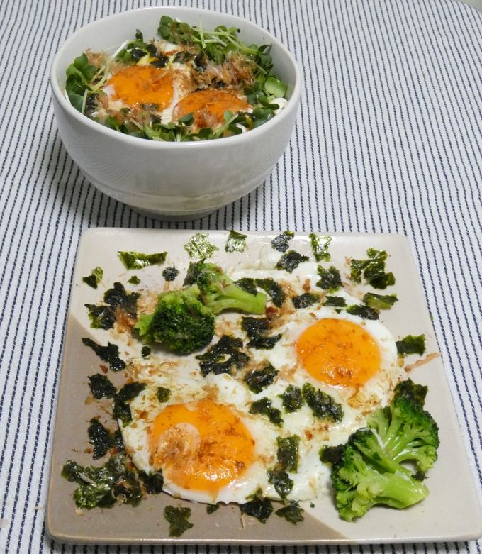 白だしで蒸し焼き❀料亭風目玉焼き（丼）♪-レシピのメイン写真