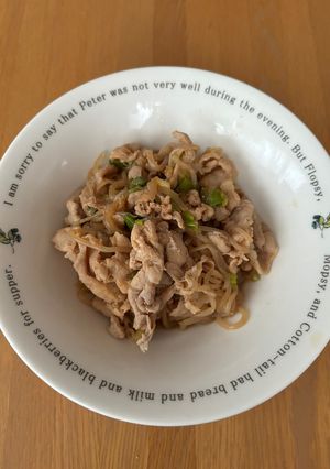 豚こま肉と白滝炒め-レシピのメイン写真
