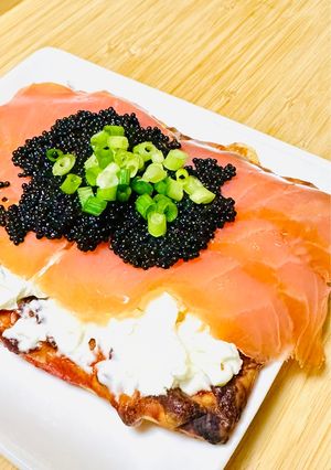 スモークサーモンのピザ♪-レシピのメイン写真