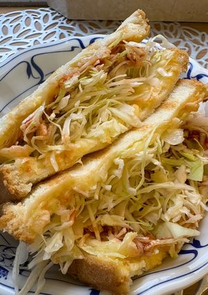 【簡単朝食】キャベツチーズホットサンド-レシピのメイン写真