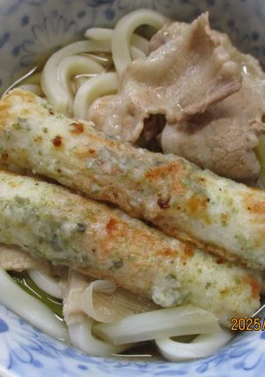 肉汁かけうどん竹輪の磯辺揚げのせ😋♪-レシピのメイン写真