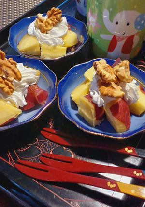 甘味の少ないさつま芋にホイップクリーム-レシピのメイン写真