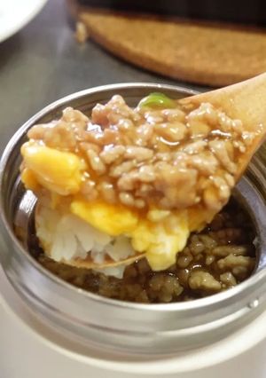 ふんわり卵のひき肉あんかけ弁当-レシピのメイン写真