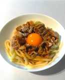 さっぱり、夏バテ防止スタミナまぜうどん