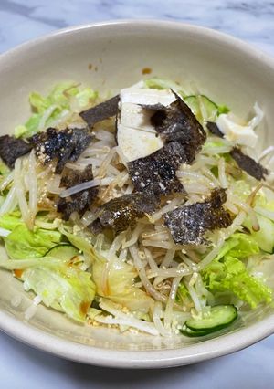 油少なめ辛さ無し！豆腐入りチョレギサラダ-レシピのメイン写真