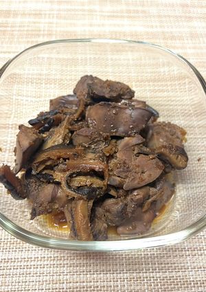生姜たっぷり！鶏レバーと干し椎茸の甘辛煮-レシピのメイン写真