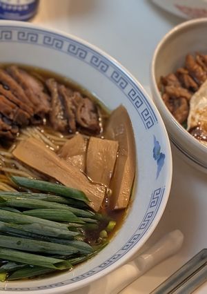 笠岡ラーメン、鶏がらスープは購入で-レシピのメイン写真