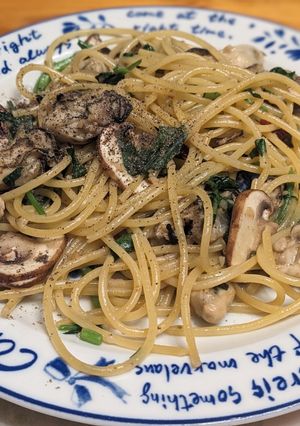 牡蠣とマッシュルームのパスタ-レシピのメイン写真