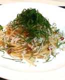 大葉と釜揚げしらすの和風パスタ