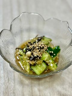 たたききゅうりのごま塩昆布ダレ-レシピのメイン写真