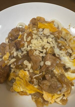 白だしで簡単！親子うどん-レシピのメイン写真