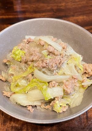 白菜と豚ひき肉の中華風炒め煮-レシピのメイン写真