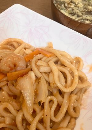 東南アジア風トマト焼きうどん-レシピのメイン写真