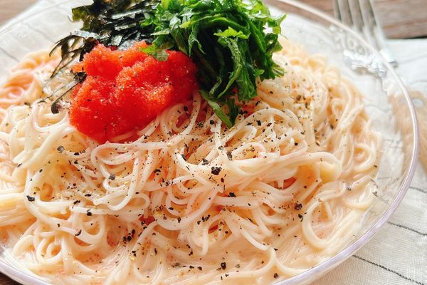 5分で簡単！明太子豆乳クリームそうめん