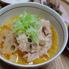 รูปของ 炊飯器で簡単もつ鍋風♪