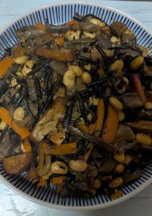 ささっと芋がらひじき煮-レシピのメイン写真