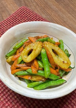 ちくわ入りカレー風味炒め-レシピのメイン写真