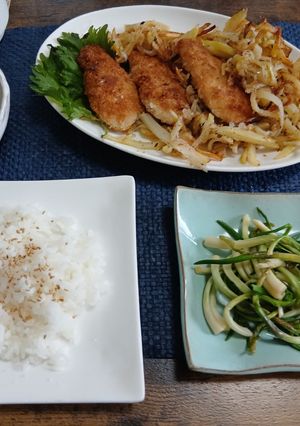 笹身揚げと揚げポテト紫蘇添え-レシピのメイン写真