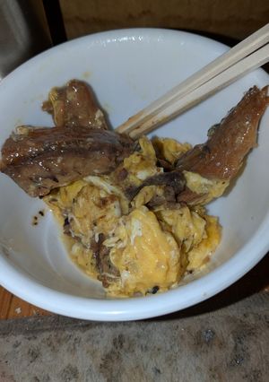 蒲焼缶詰卵とじ-レシピのメイン写真