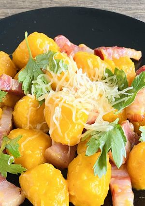袋でチンの下ごしらえ★かぼちゃのニョッキ-レシピのメイン写真