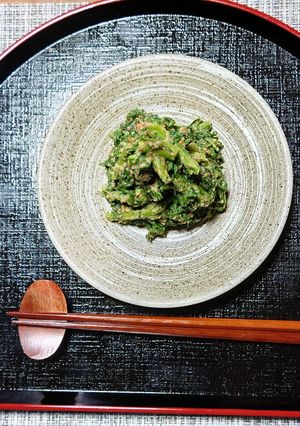 ヨウサマの減塩春菊のナッツ和え-レシピのメイン写真