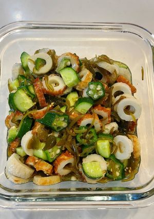 ちくわとめかぶとおくらのネバネバ和え物-レシピのメイン写真