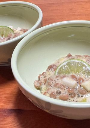 節約♡副菜♡スダチ風味の納豆と長芋和え♡-レシピのメイン写真