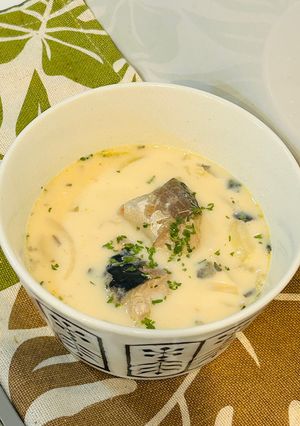 サバ缶と玉ねぎの味噌ミルクスープ-レシピのメイン写真