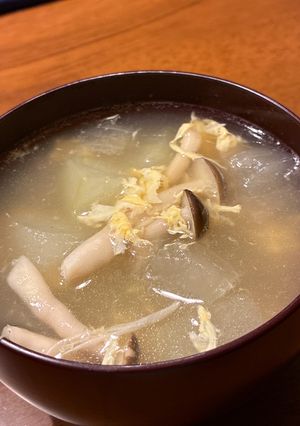 とうがんときのこのしょうがスープ-レシピのメイン写真