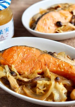 レンジで簡単に!鮭のちゃんちゃん焼き風-レシピのメイン写真