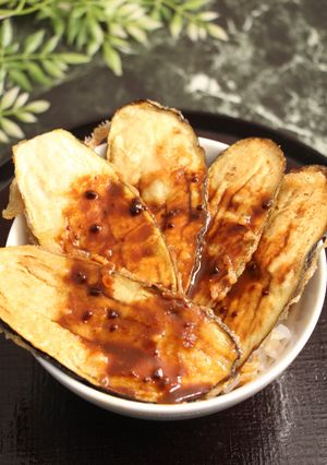 簡単!なす天丼 赤味噌つゆ-レシピのメイン写真