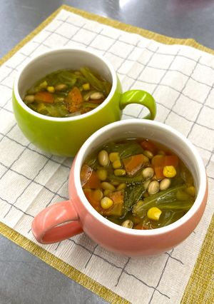 備えて安心!大豆と野菜の簡単スープ-レシピのメイン写真
