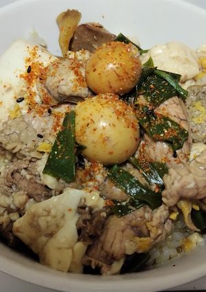 煮込鶏レバー丼に挑戦しました-レシピのメイン写真