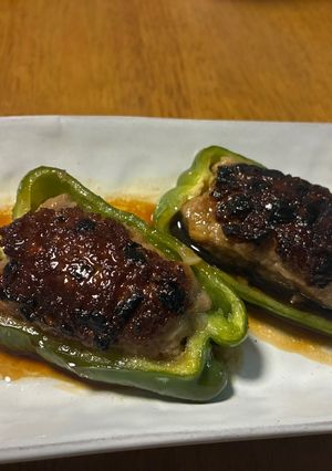基本の極上ピーマン肉詰め⭐︎ 肉汁が溢れる！-レシピのメイン写真