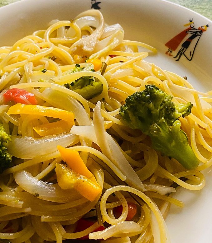 お一人様ランチdeワンパン塩昆布パスタ-レシピのメイン写真