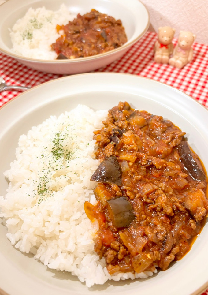 ルー不使用！とろとろナスのキーマカレー-レシピのメイン写真